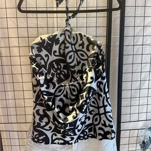 Black and White Halter Top